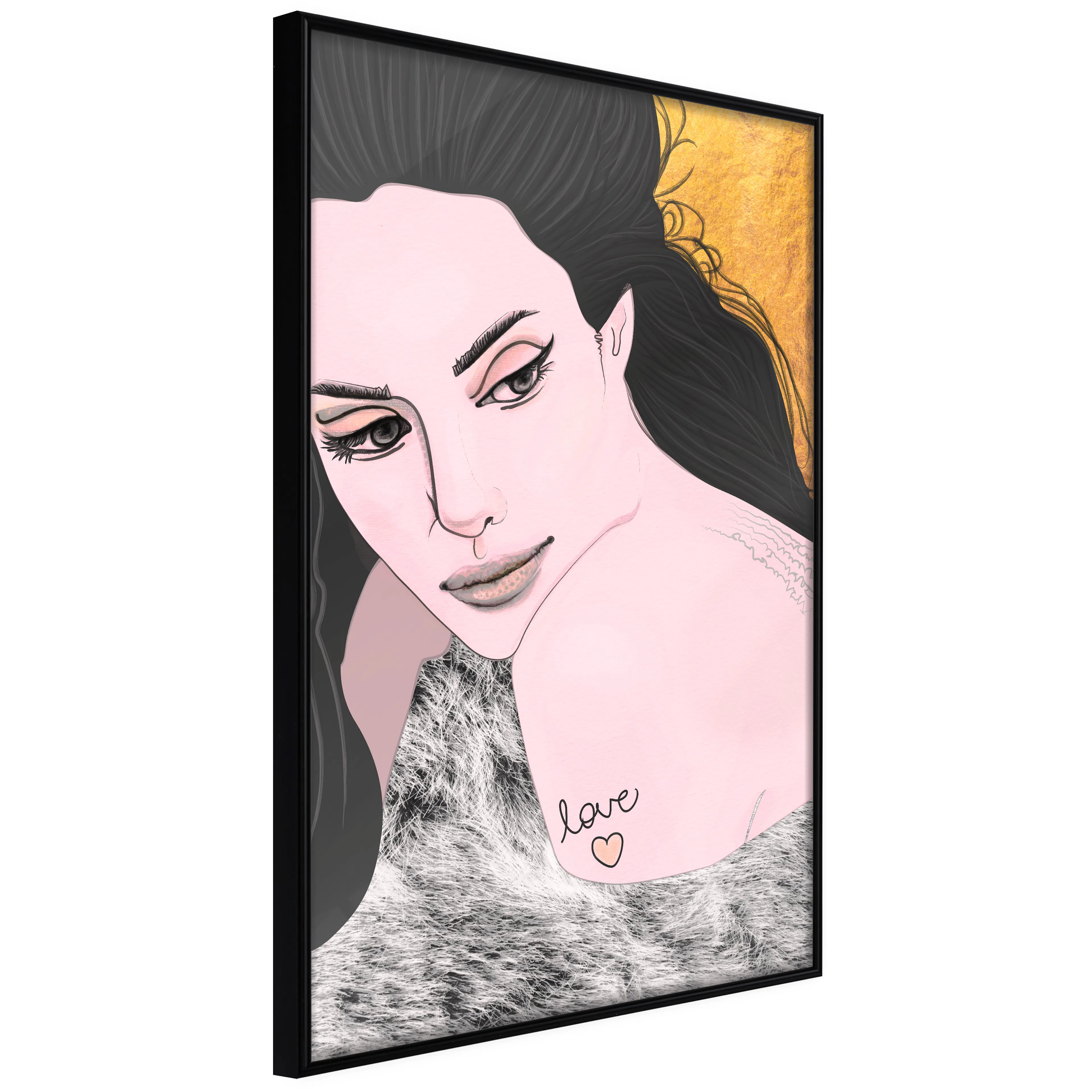 Affisch - Sensual and Love [Poster] 30x45 Svart ram, 30x45 cm