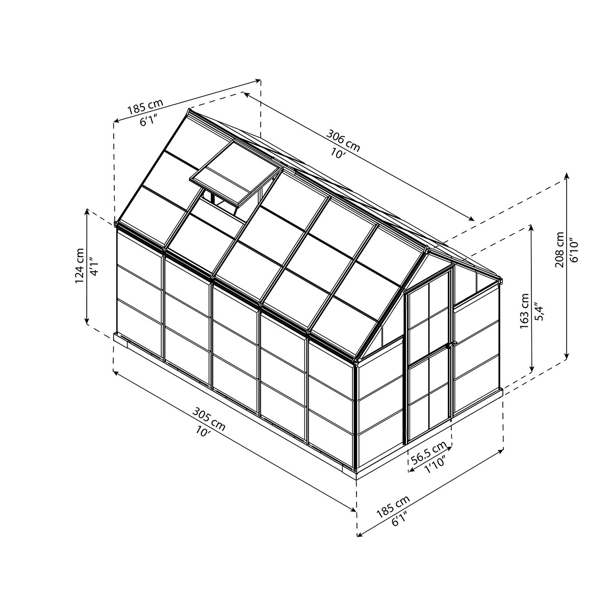 Växthus Canopia by Palram Harmony 5,7 m²