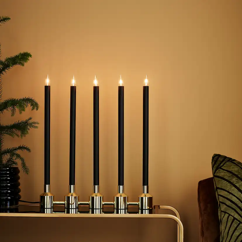Adventsljusstake Markslöjd Philippa Candlestick 5L Guld