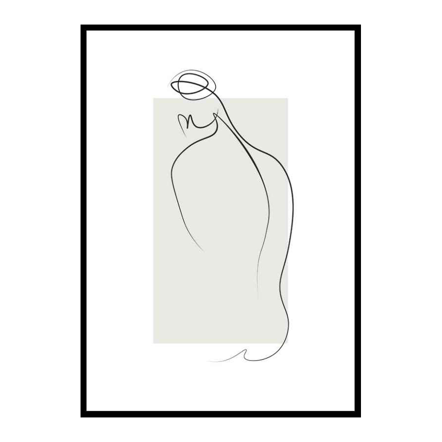 Poster Gallerix Shapes Line Art No1