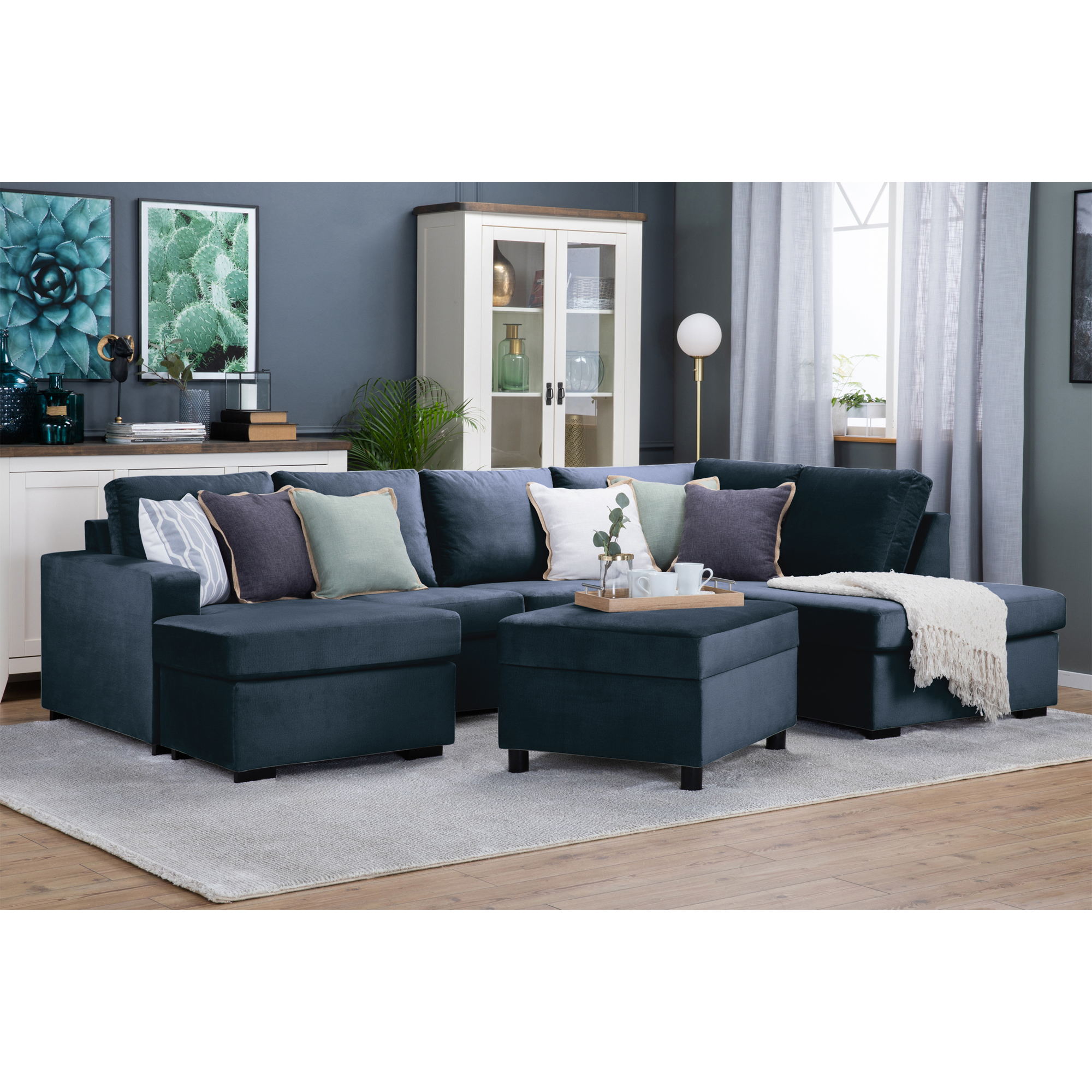 4-sitssoffa Basic Home Crazy U-formad med Divan och Schäslong Large 285 cm