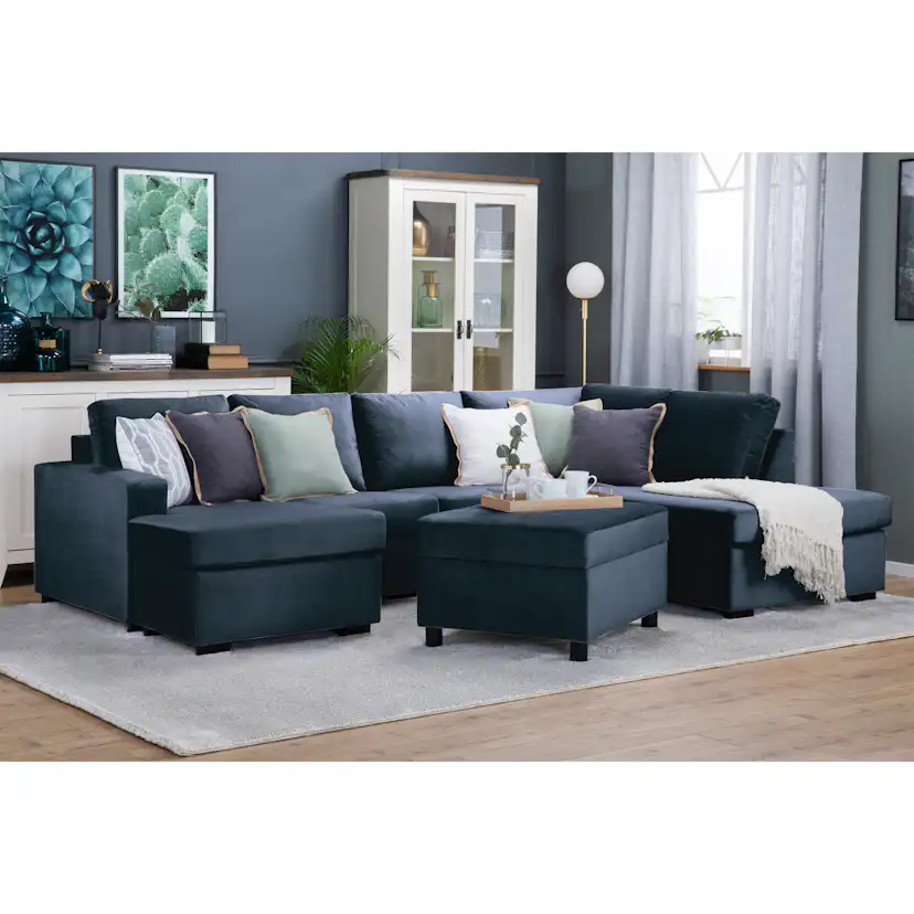 4-sitssoffa Basic Home Crazy U-formad med Divan och Schäslong Large 285 cm