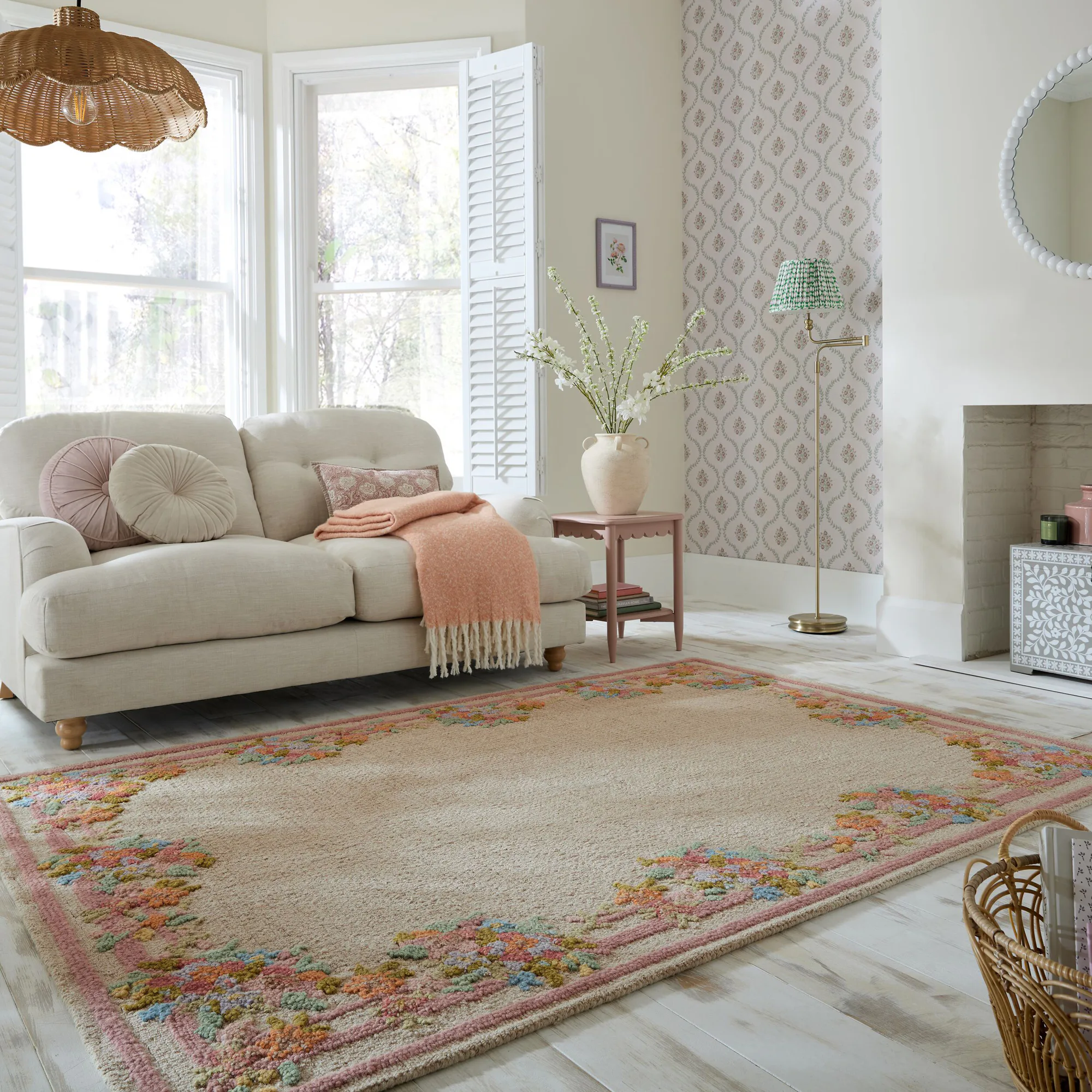 Rektangulär Matta Flair Rugs Elise Floral Wool