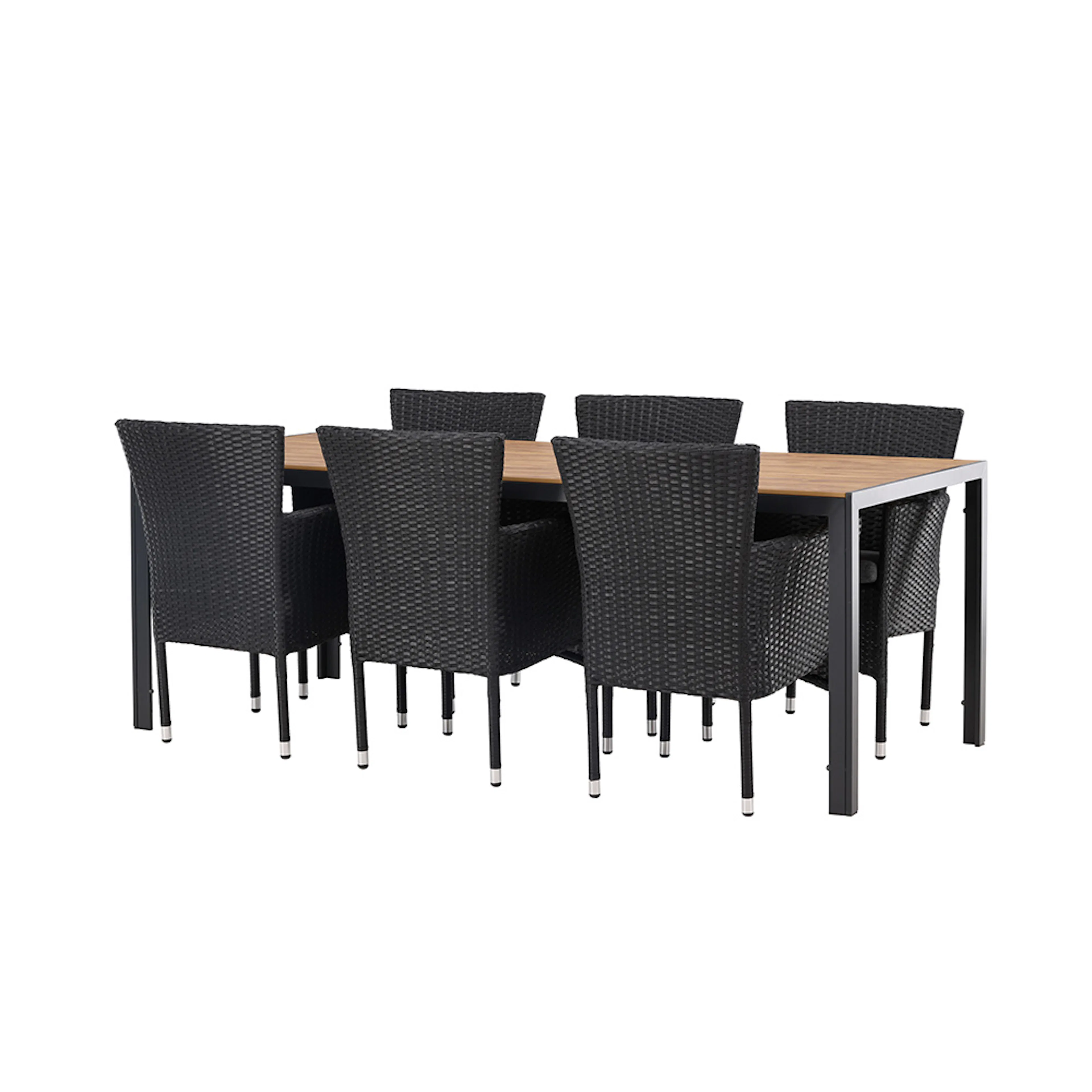 Break Diningtable Alumnium - Black / Nature Rectangular 90*2 Natur, Svart