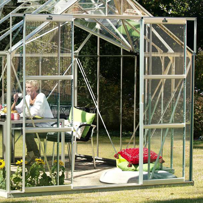 Dubbeldörrar Vitavia till växthus Sirius/Uranus Aluminium