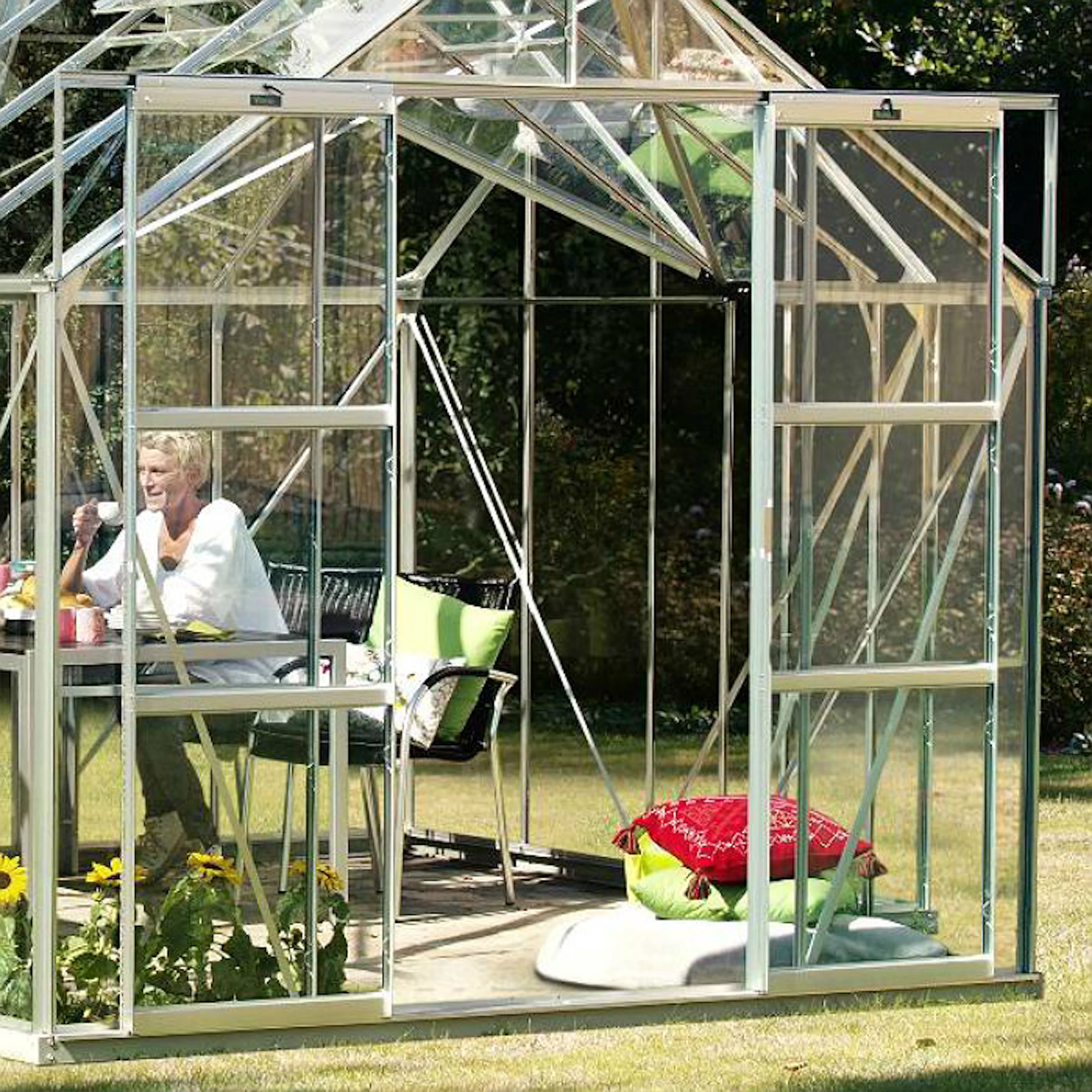 Dubbeldörrar Vitavia till växthus Sirius/Uranus Aluminium