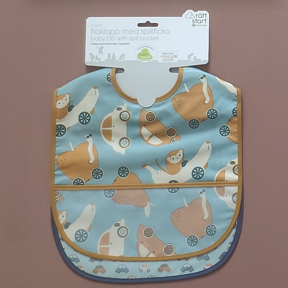 Haklapp Rätt Start 2-pack Bilar Gul/blå