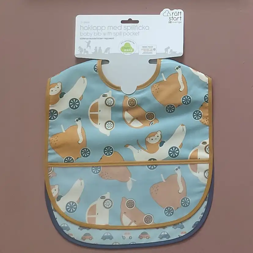 Haklapp Rätt Start 2-pack Bilar Gul/blå