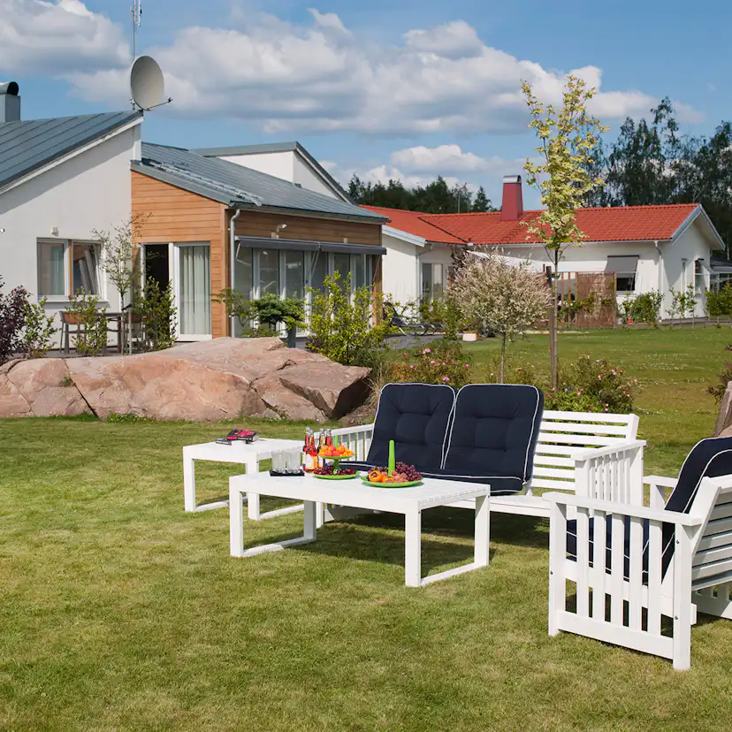 Loungegrupp Hillerstorp Gotland Vit Utomhus