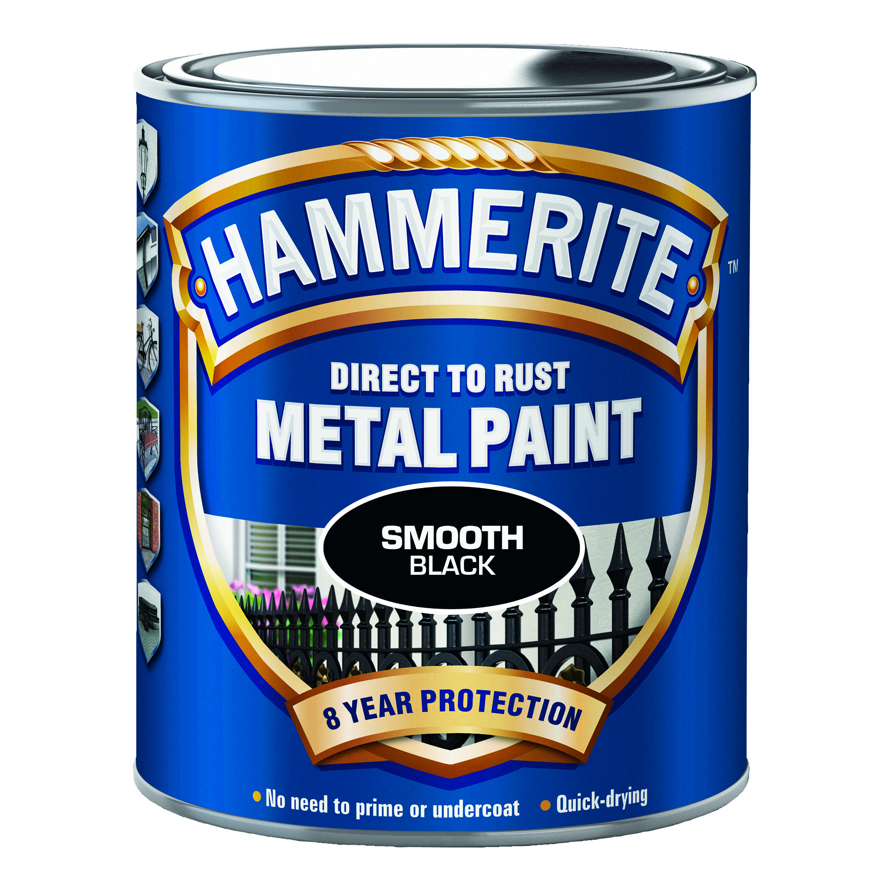 Rostskyddsfärg Hammerite Slätlack Svart 750ml