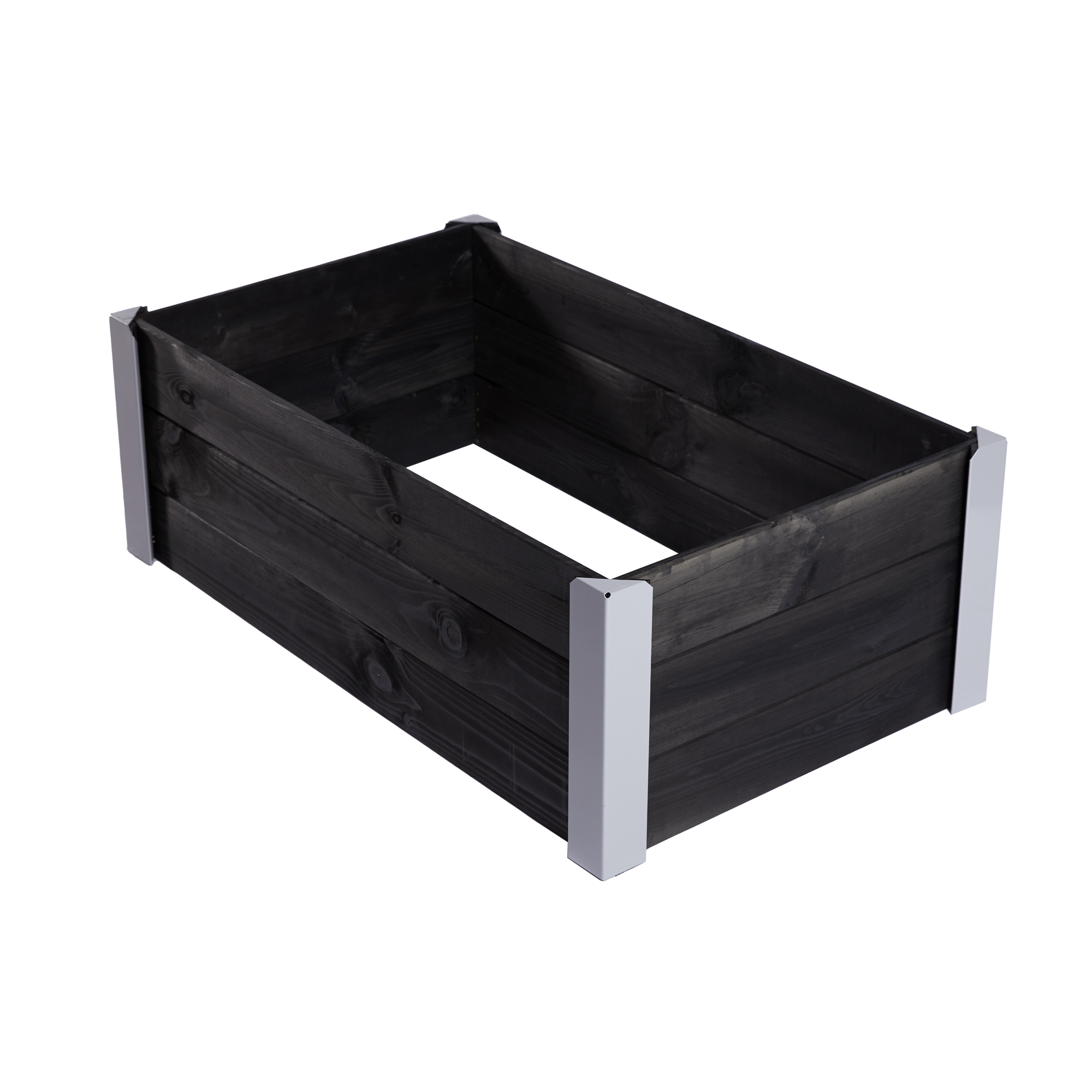 Odlingslåda Hortus Trä Grundmålad Svart 33x93x53 Med Metallhörn