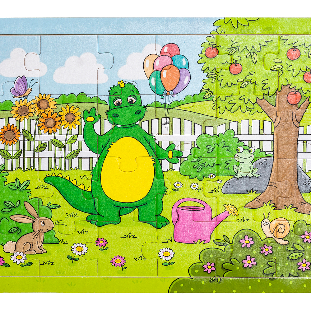 Pussel Teddykompaniet Bolibompa Draken I Trädgården 24 Bitar