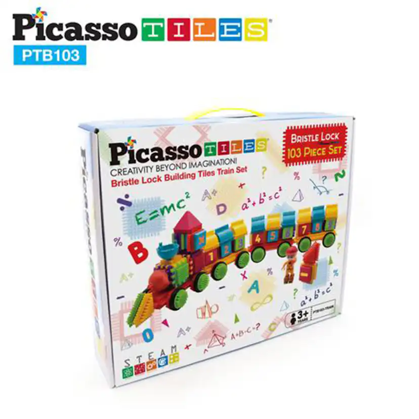 Byggbitar Picasso Tiles Bristle Blocks 103 Bitar Tåg