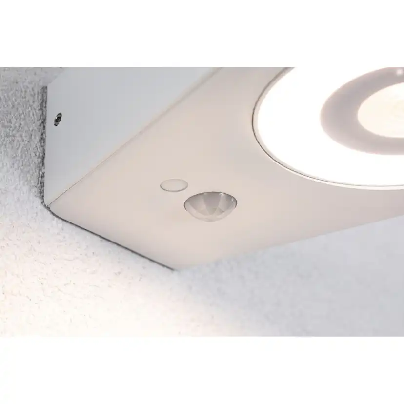 Fasadbelysning LED Paulmann Silma med Skymningsstyrd rörelsedetektor IP44 230V Färg: Vit