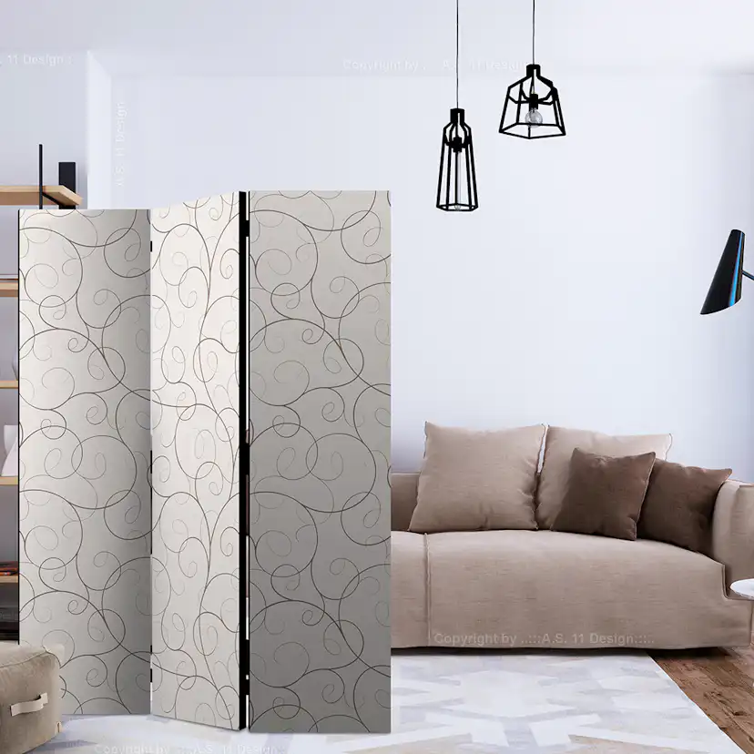 Rumsavdelare Skärmvägg Arkiio Black Streamers 135x172 cm
