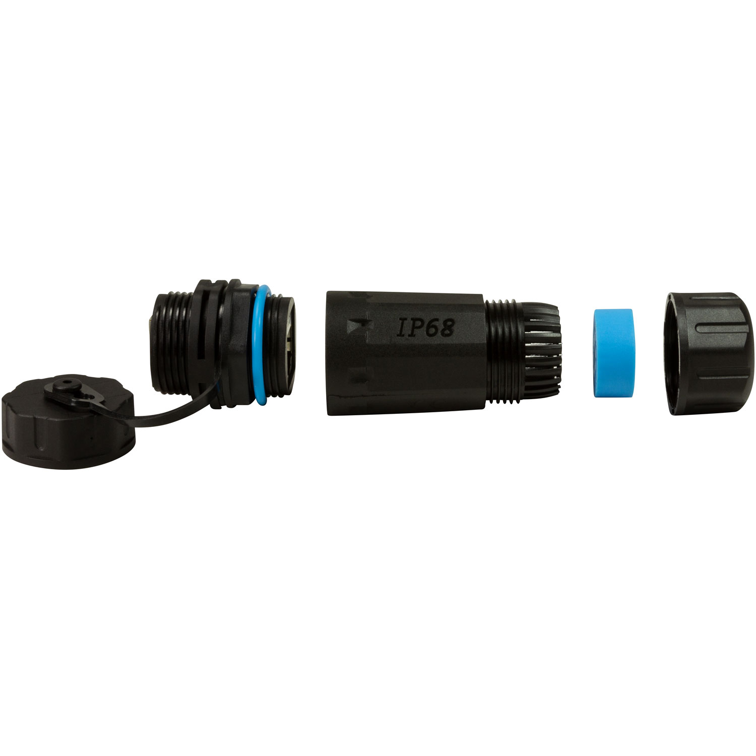 CAT6A Skruvkoppling Utomhus LogiLink 2 x RJ45 IP68 Med Kabelhylsa