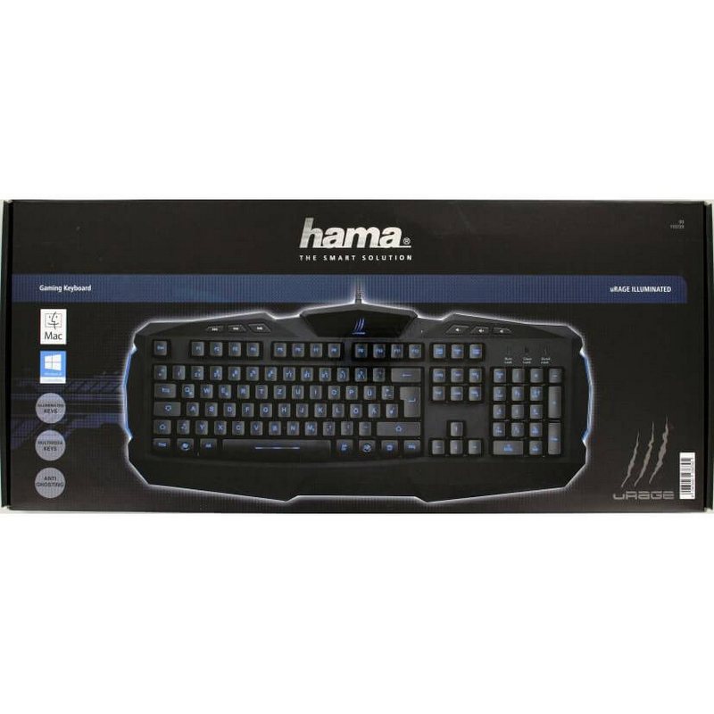 Tangentbord Urage Gaming Illuminated Nordisk Layout