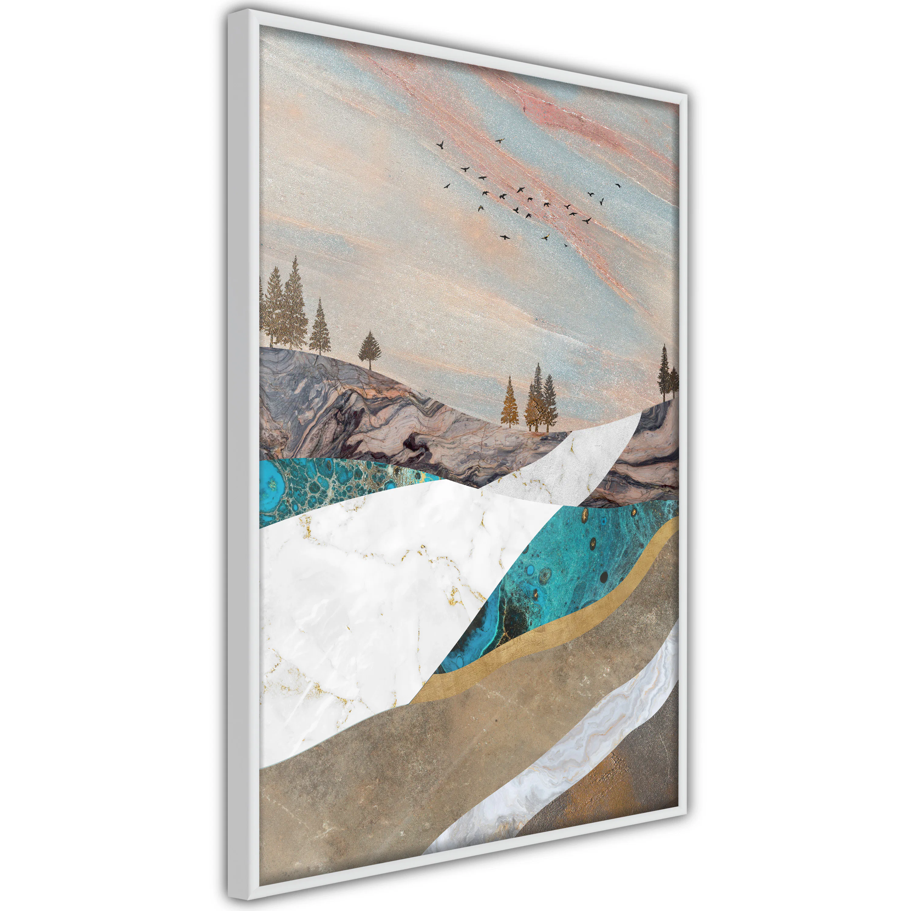 Poster Artgeist Affisch Mountains and Valleys