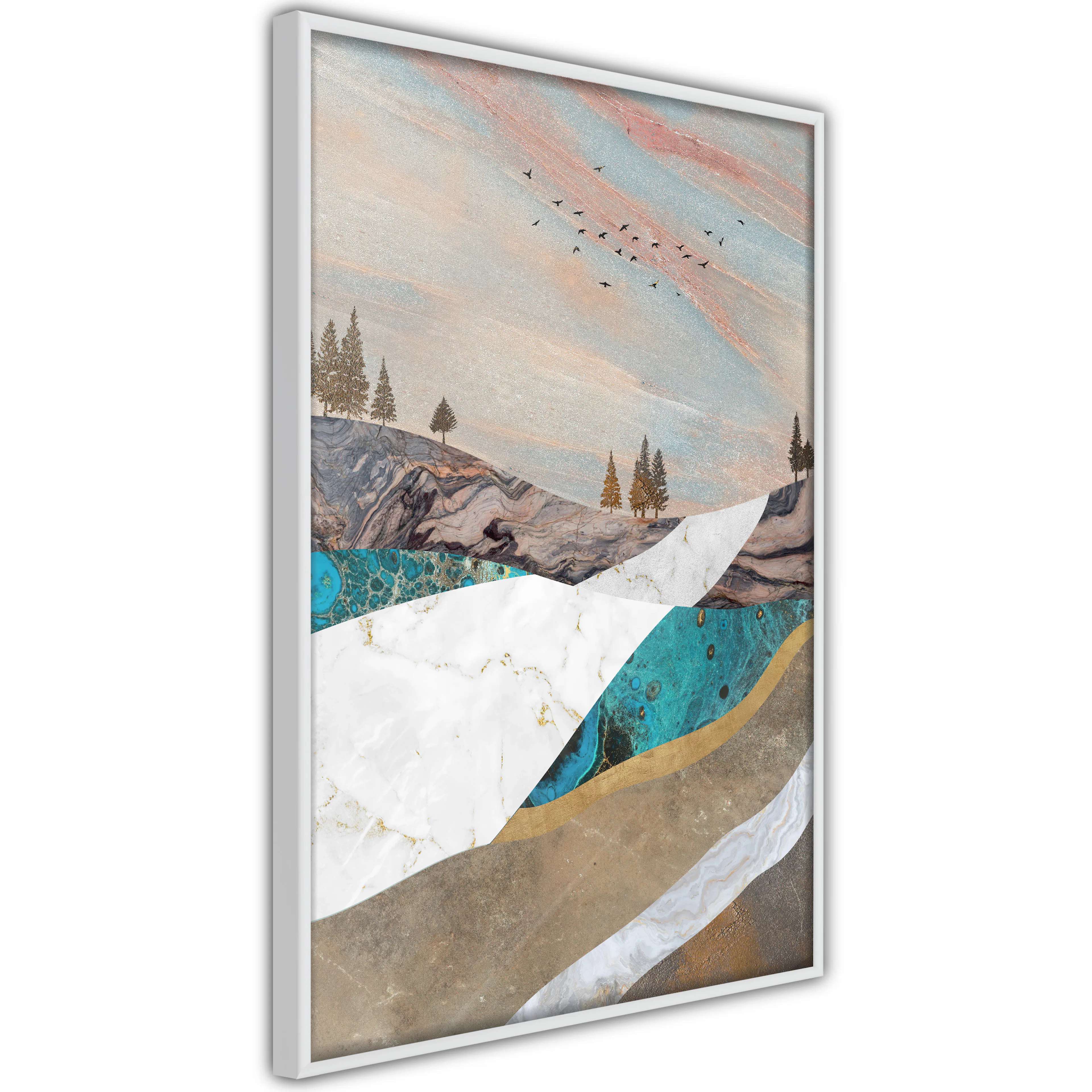 Poster Artgeist Affisch Mountains and Valleys