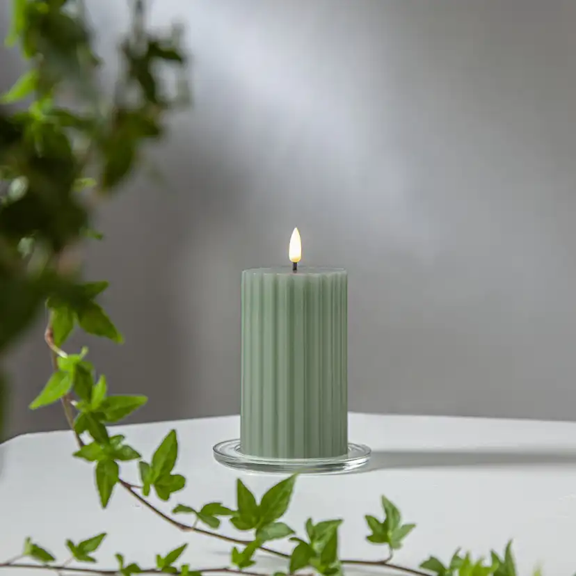 LEDBlockljus Flamme Stripe Grön