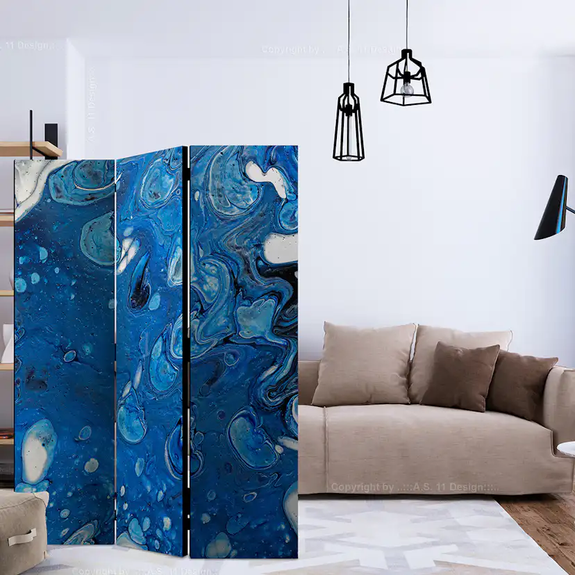 Rumsavdelare Skärmvägg Arkiio Blue Stream 135x172 cm