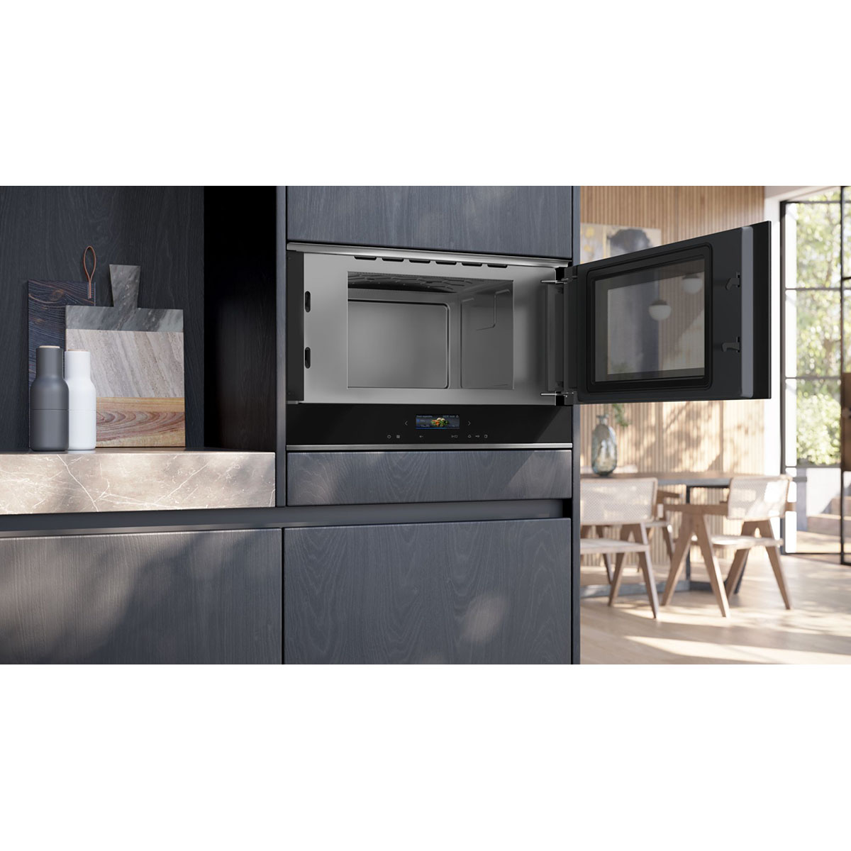 Siemens iQ700 inbyggnadsmikro BF722R1B1 Svart