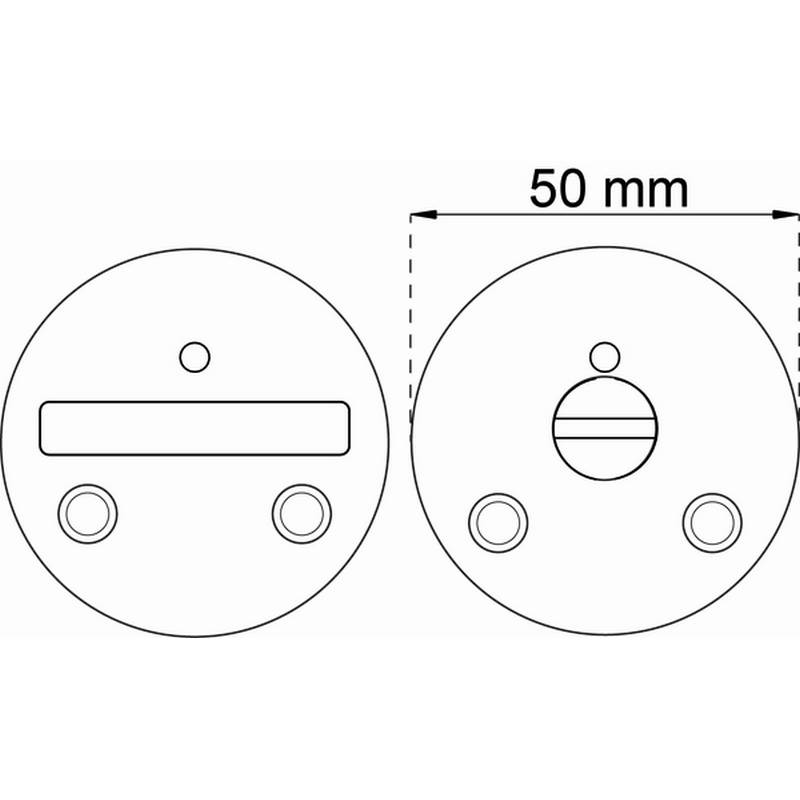 Wc-beslag Habo F262 Zink för Låshus 6414, 62014 och 62020