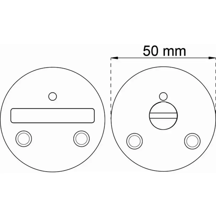 Wc-beslag Habo F262 Zink för Låshus 6414, 62014 och 62020