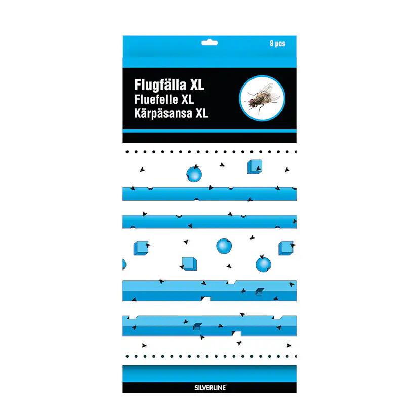 Flugfälla Silverline XL Klisterark 8-Pack