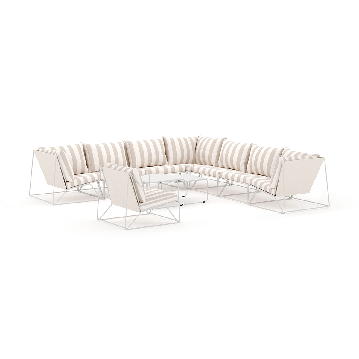 Loungesoffa Comfort Garden Usteryd utomhus hörnsoffa 8-sits vändbar med fåtölj