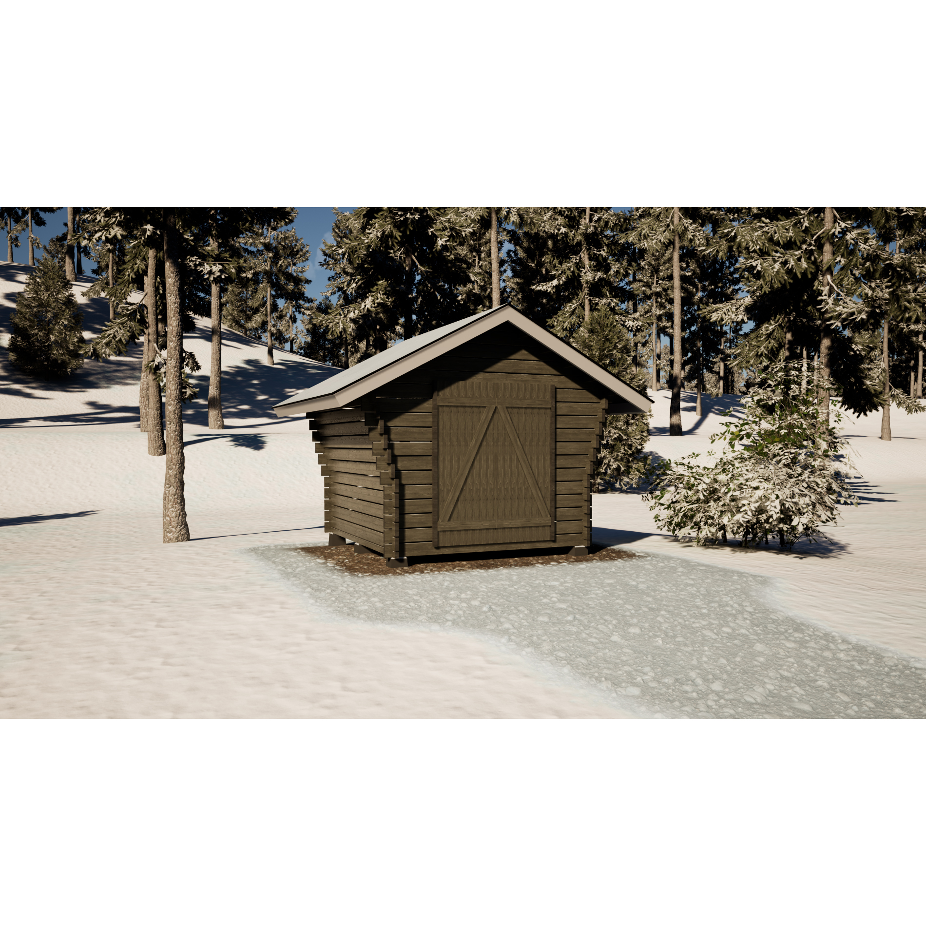 Timmerförråd LP Garden R-S (6m²) Med Springor