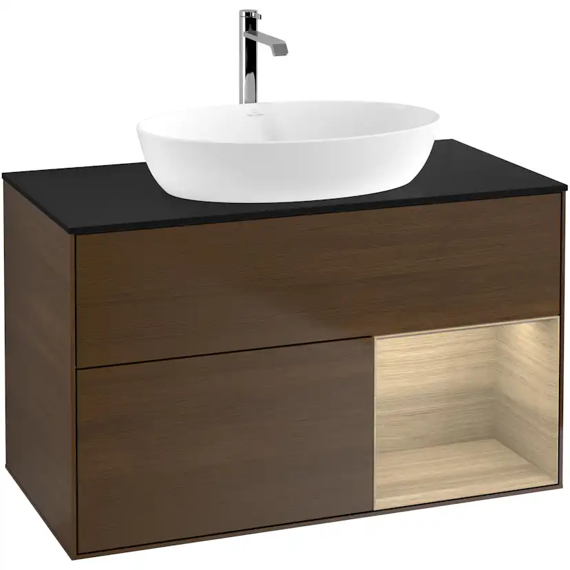 Tvättställsskåp Villeroy & Boch Finion med 2 Lådor Hylla och Bänkskiva för Fristående Tvättställ från Artis & Collaro