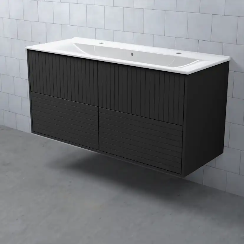 MEJDA Kommod Hög 120-45 Linje Svart Linje Svart