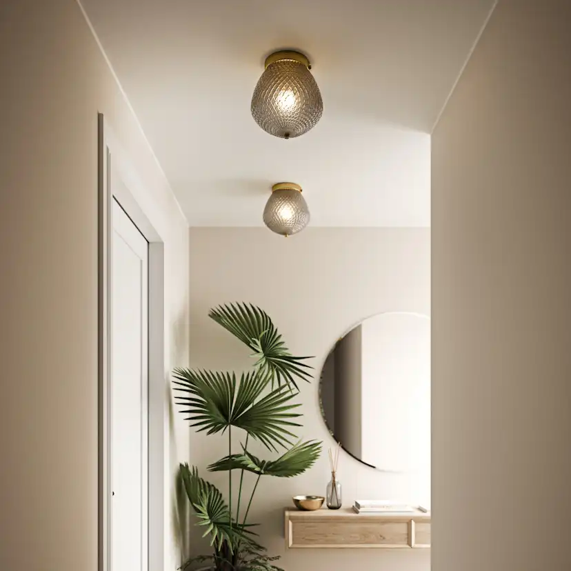 Takplafond Nordlux Orbiform Mässing & Rökfärgad Glas med Dimbar Funktion