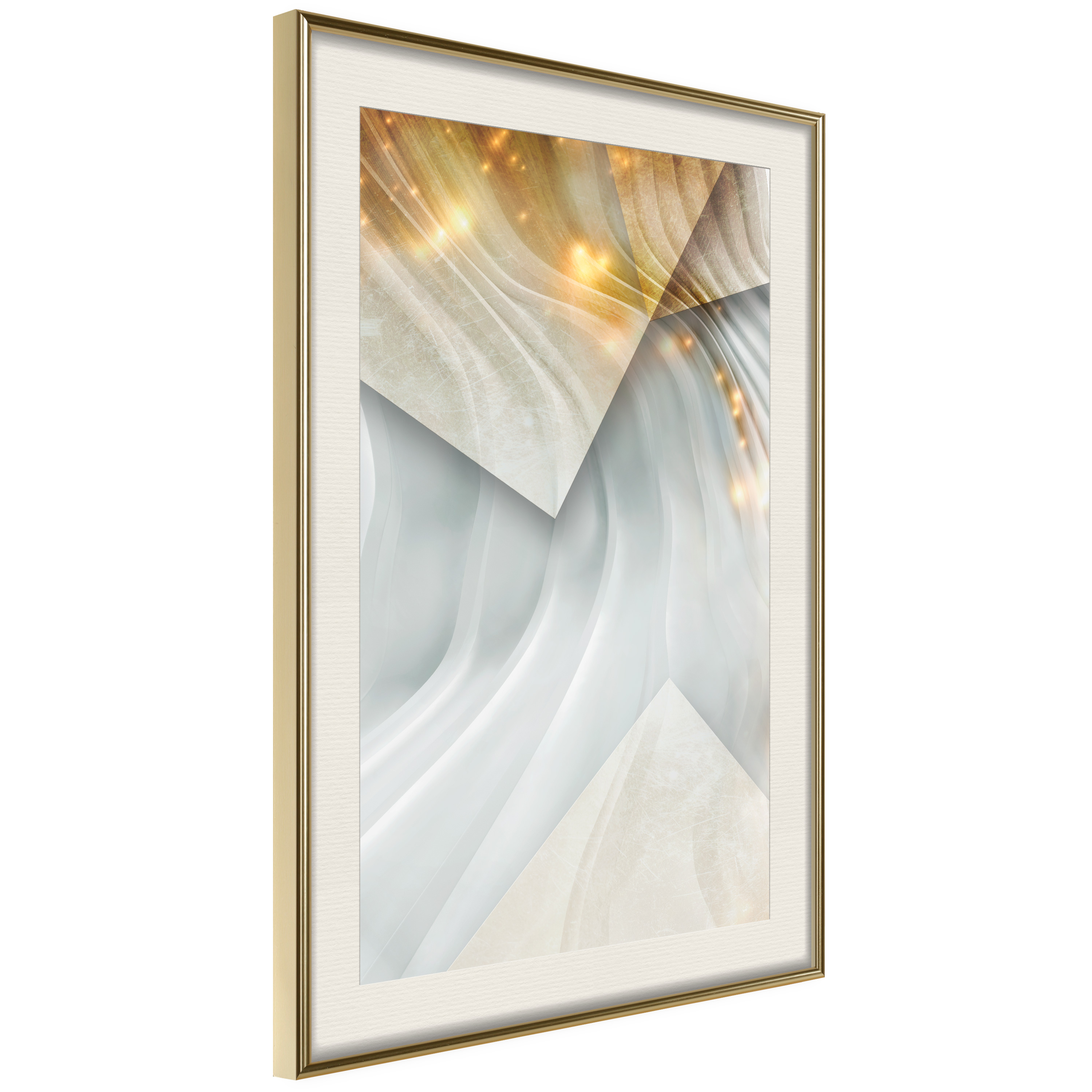 Affisch - Cashmere Dimension [Poster] 40x60 Guld ram med passepartout, 40x60 cm