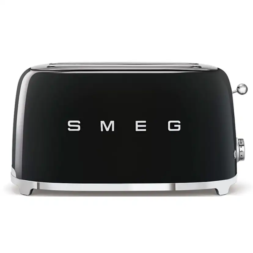 Brödrost Smeg TSF02BLEU Svart Retro Design med Extra Breda Fack