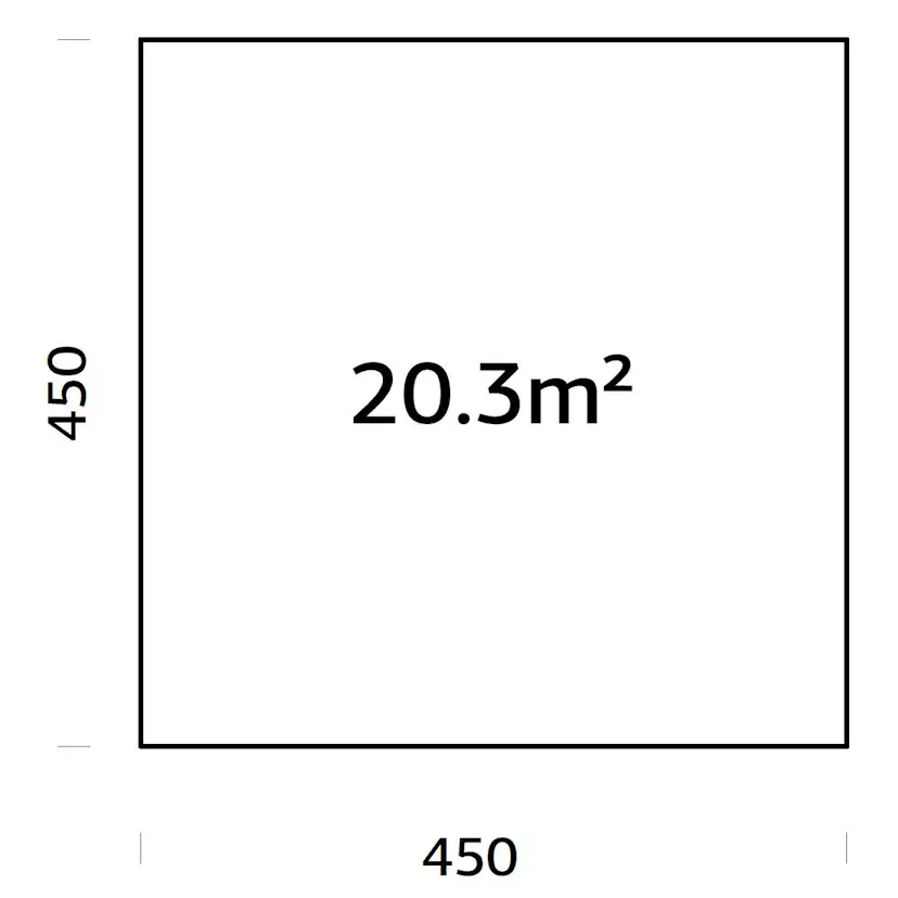 Träbalksgrund Palmako 4,5x4,5 m (inkl. LogFoot)