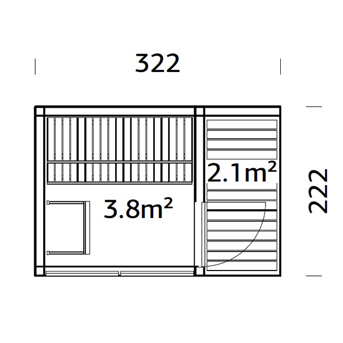 Bastu Palmako Sarah 7,1 m2