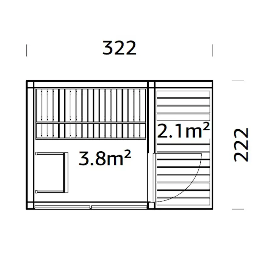 Bastu Palmako Sarah 7,1 m2