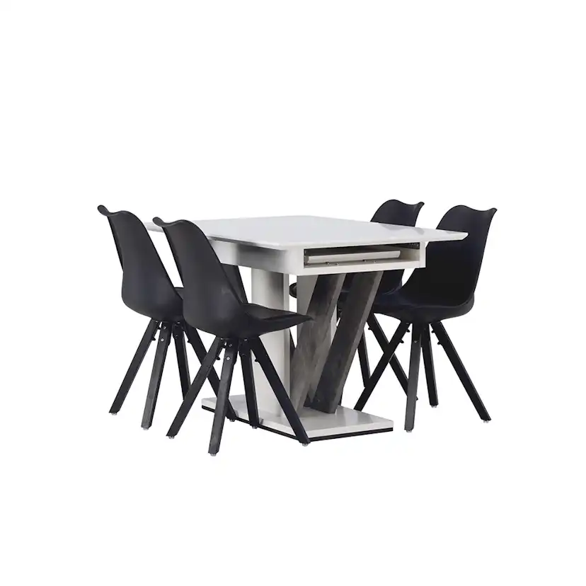 Matgrupp Venture Home Disa med 4 Zeno Stolar