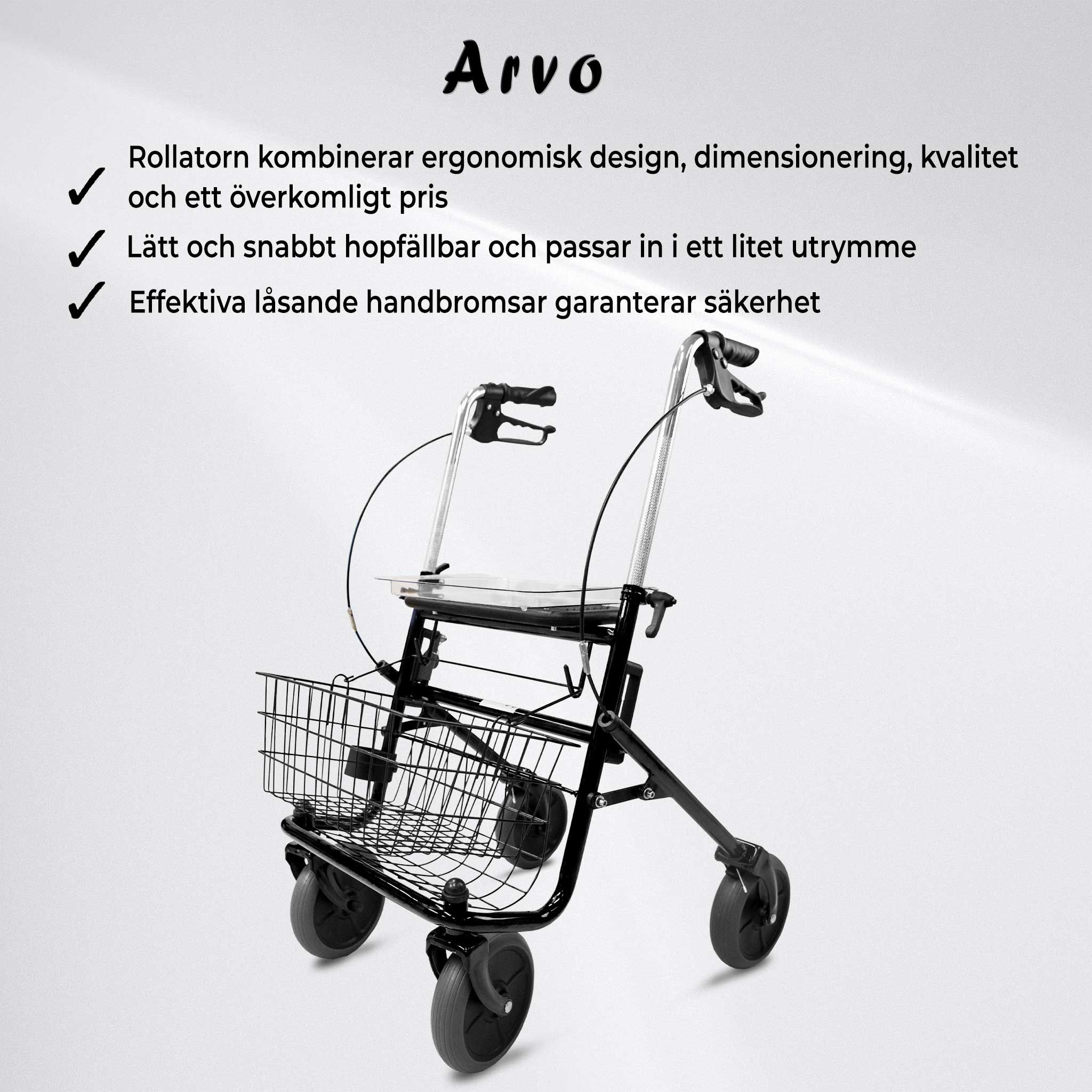 Rullator Arvo för Inom- och Utomhusbruk