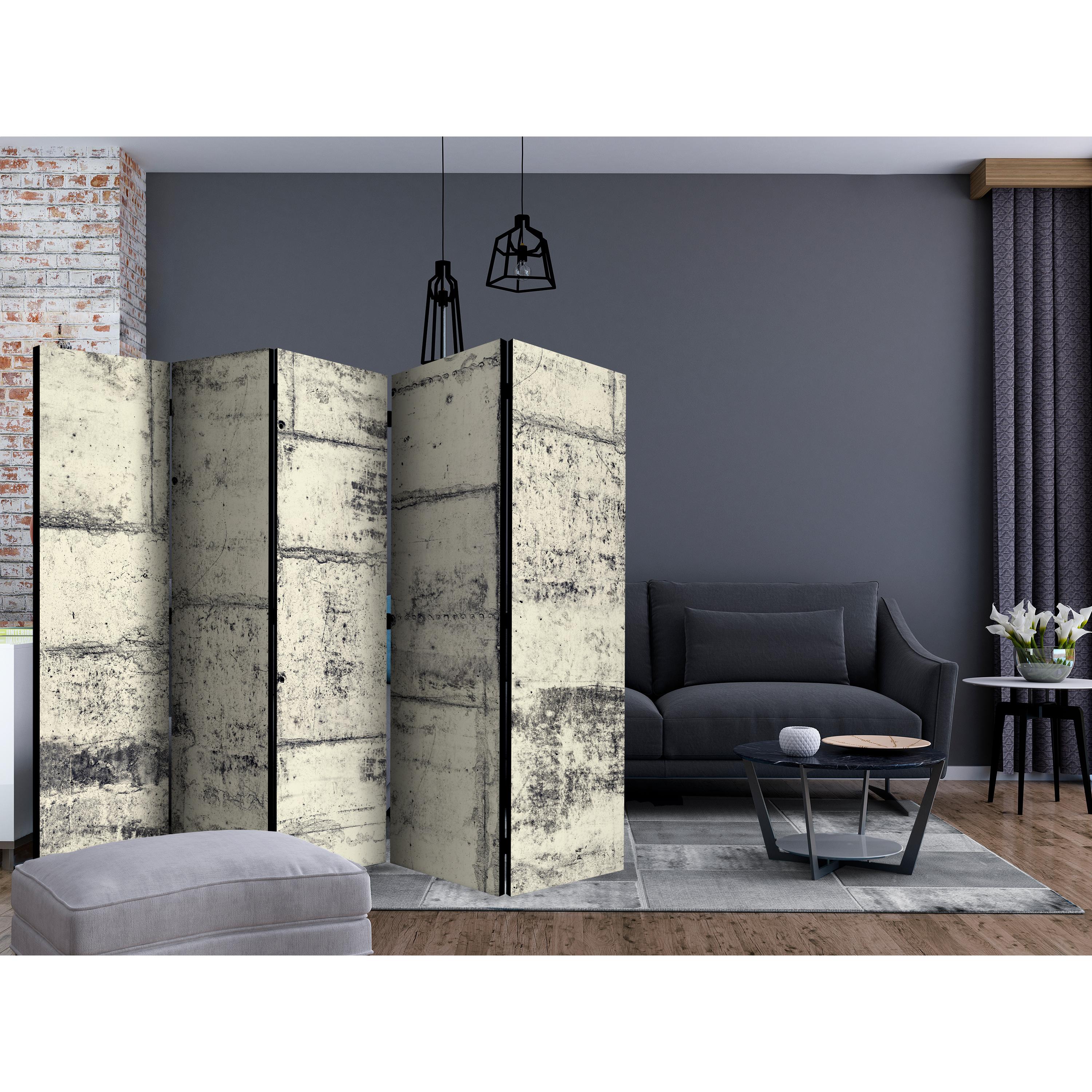 Rumsavdelare Skärmvägg Arkiio Love the Concrete II 225x172 cm