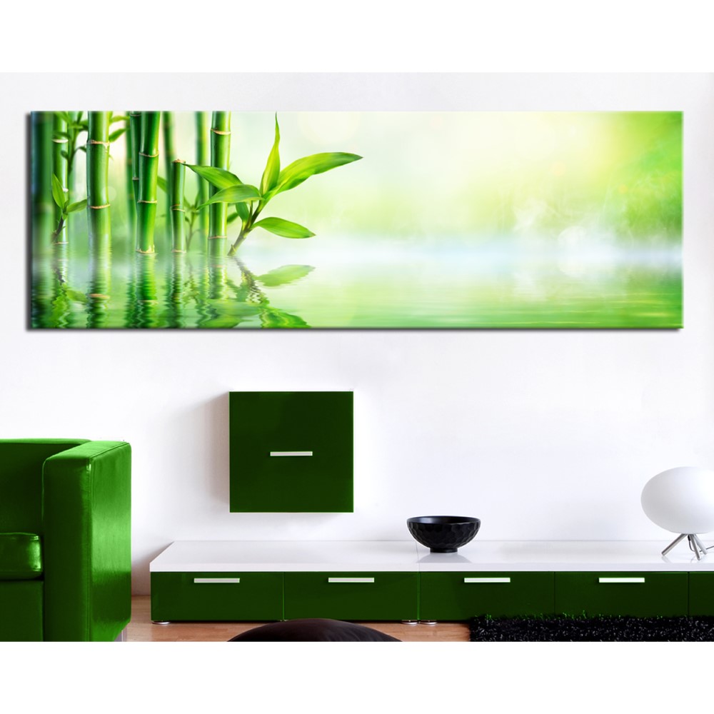 Tavla - Green Bamboo 150x50 150x50 cm