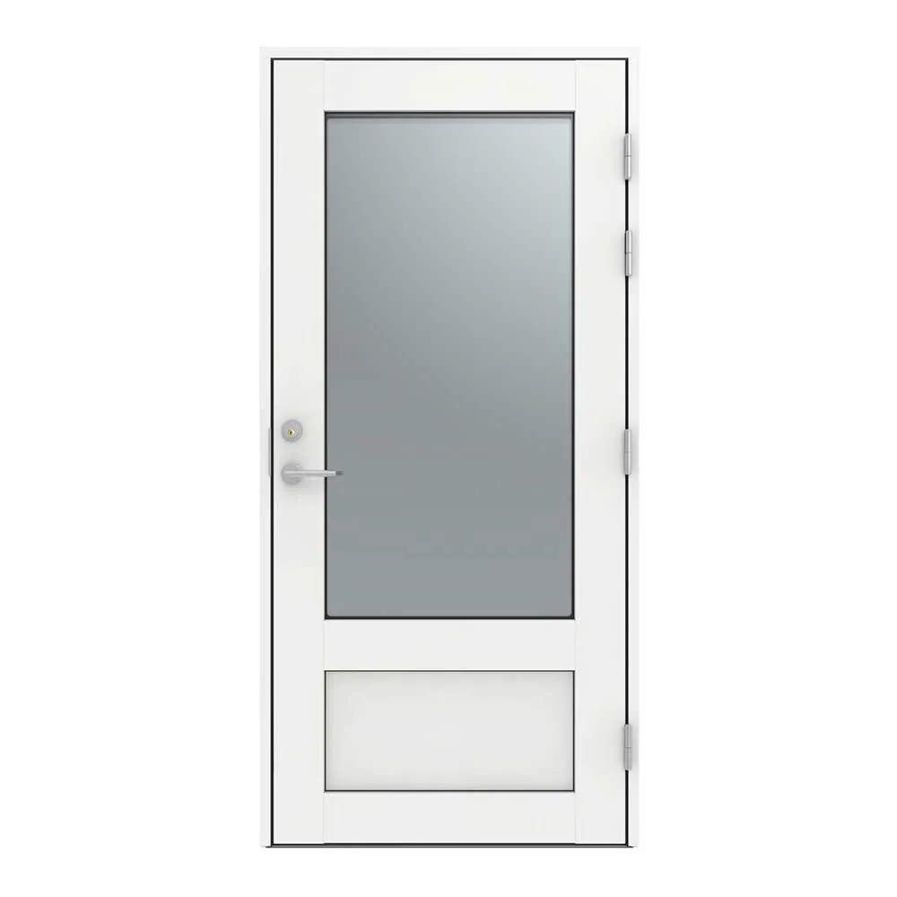 Altandörr Diplomat Vit Klarglas Aluminum