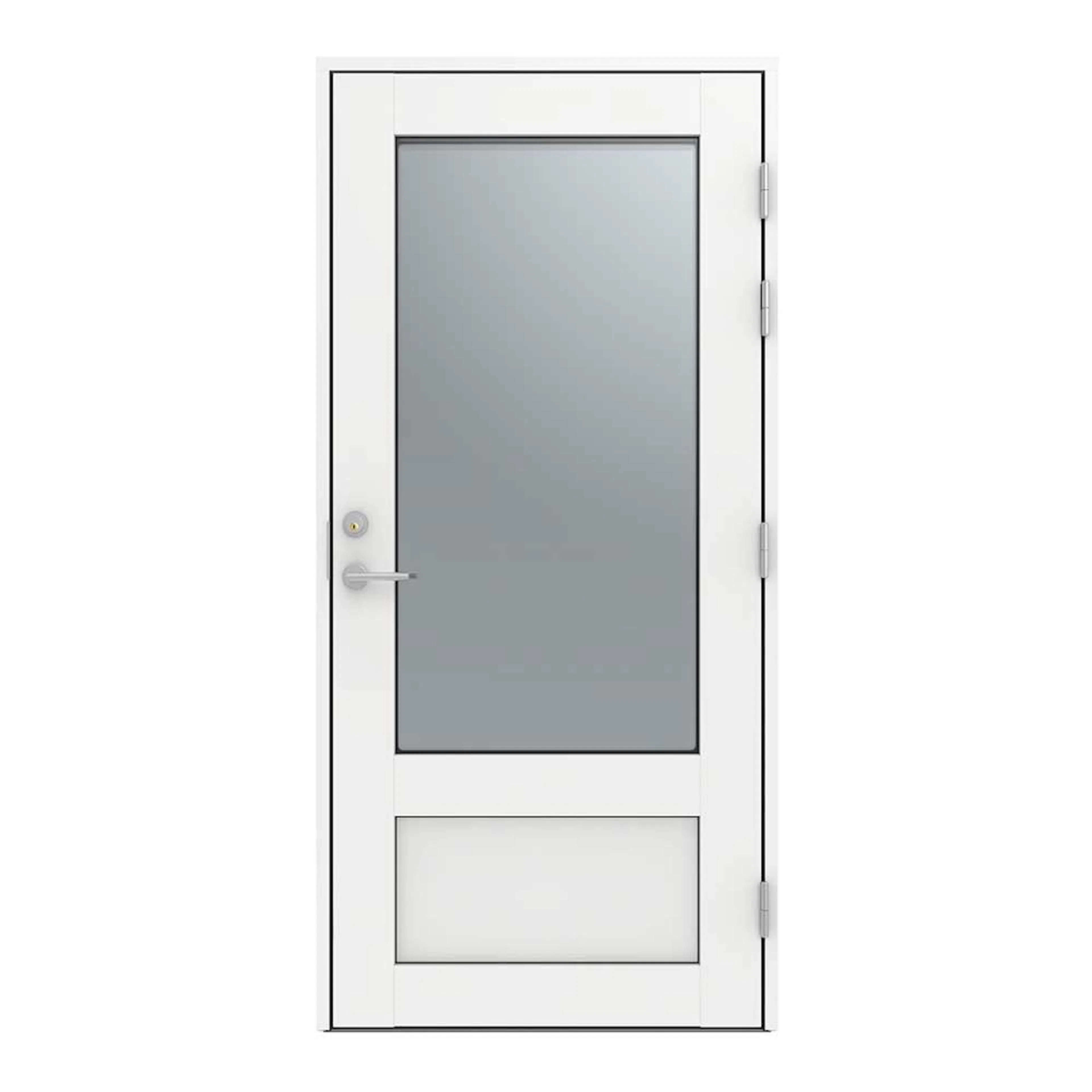 Altandörr Diplomat Vit Klarglas Aluminum