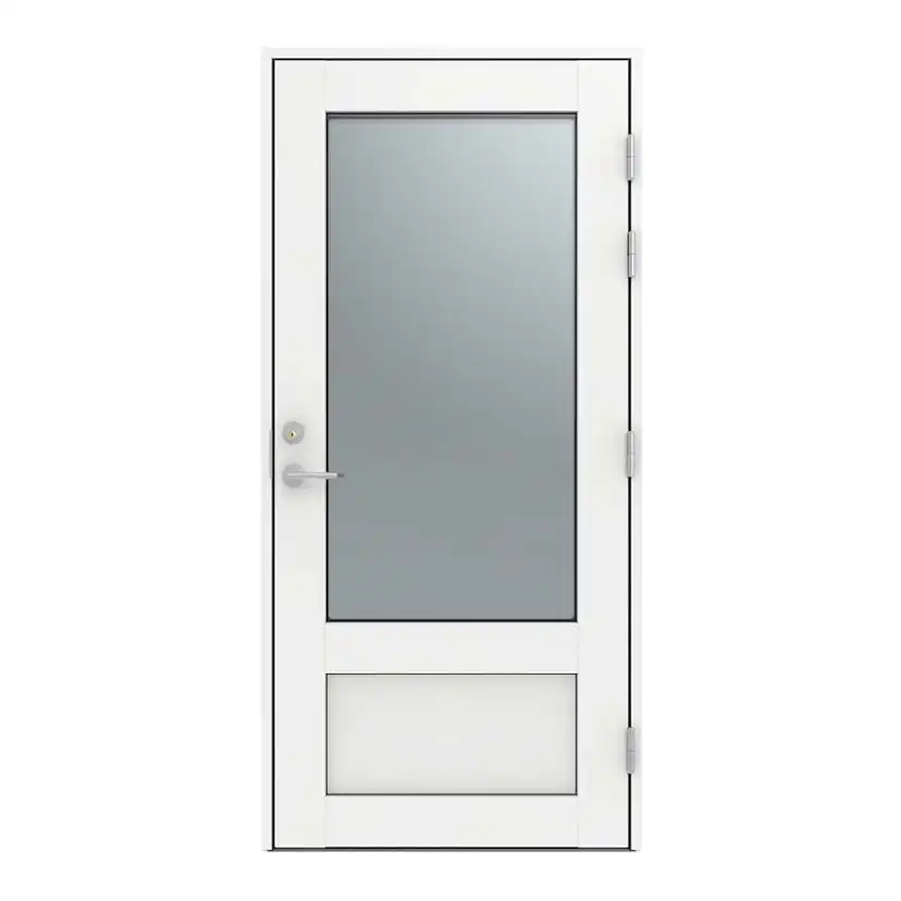 Altandörr Diplomat Vit Klarglas Aluminum