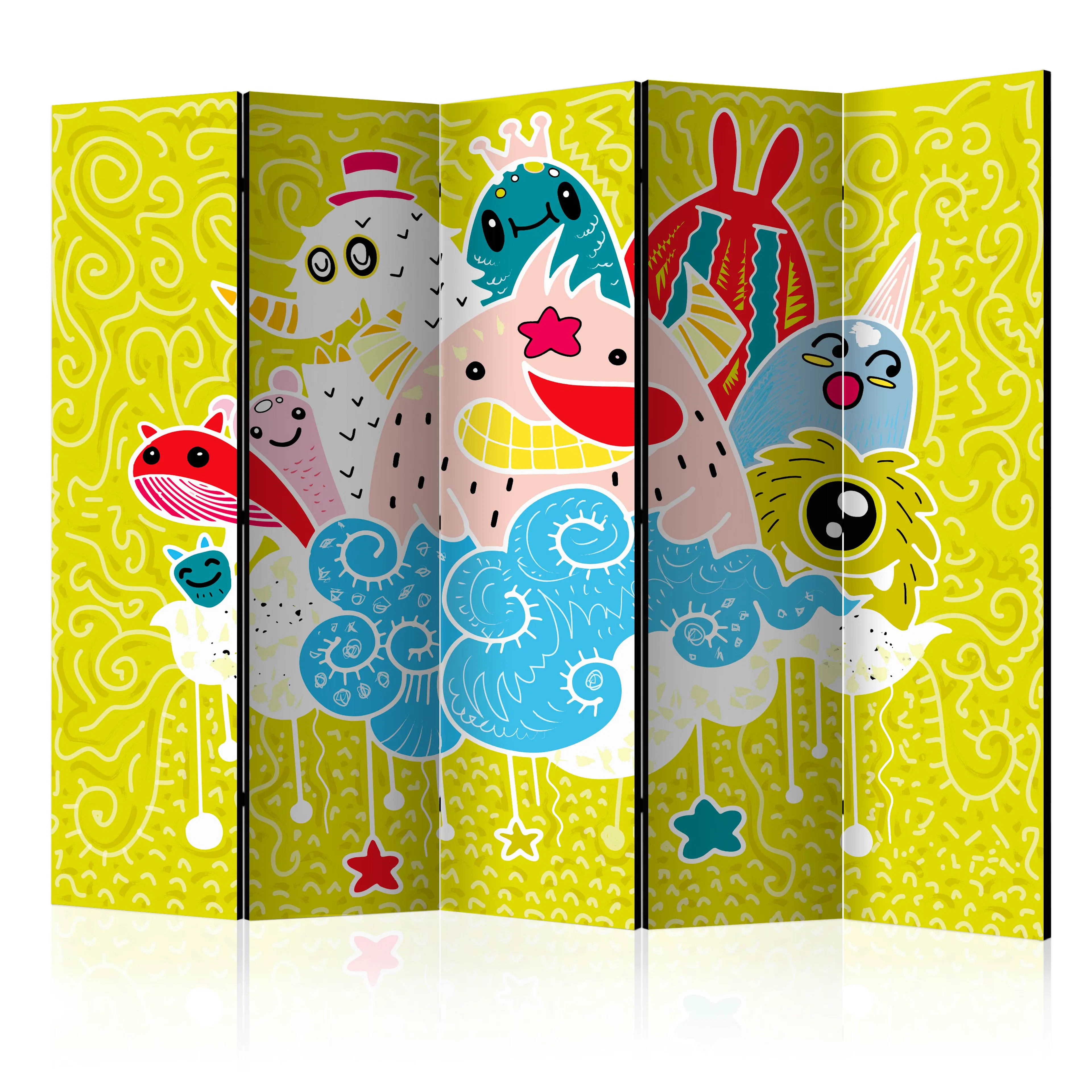 Rumsavdelare Skärmvägg Arkiio Happy Creatures II 225x172 cm