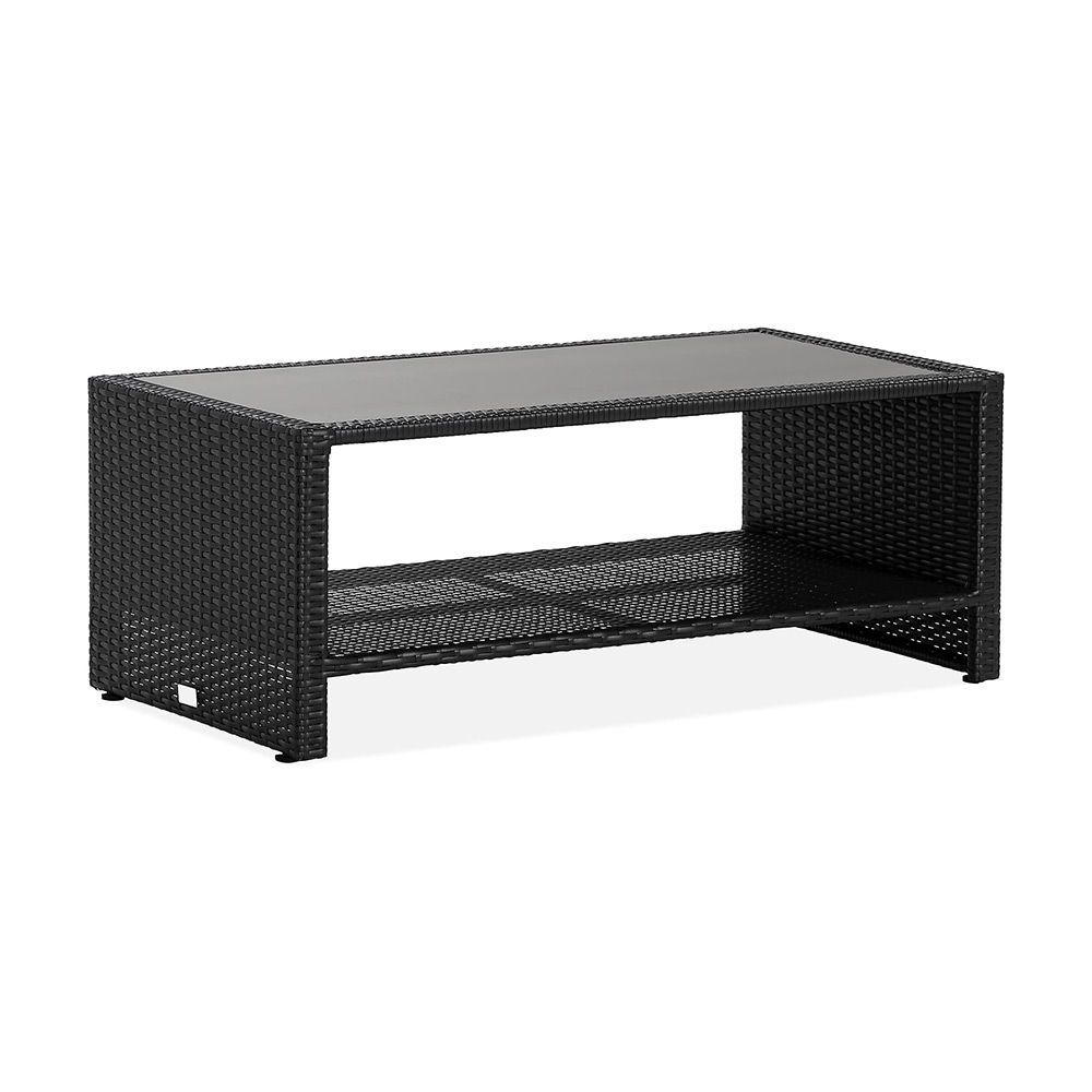 Bord Comfort Garden Bahamas med Hylla Svart
