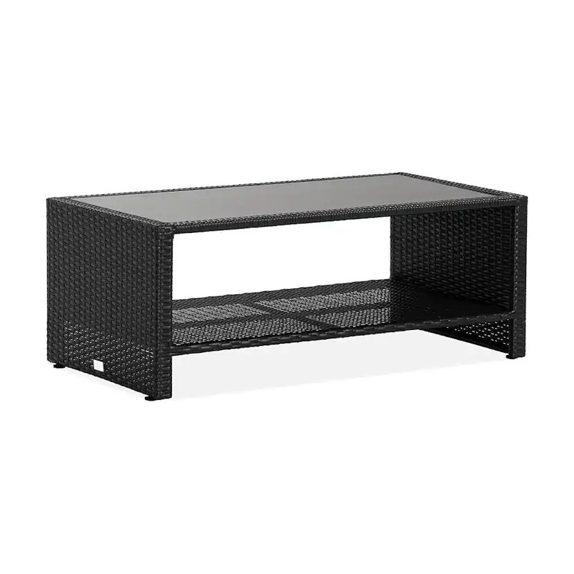 Bord Comfort Garden Bahamas med Hylla Svart