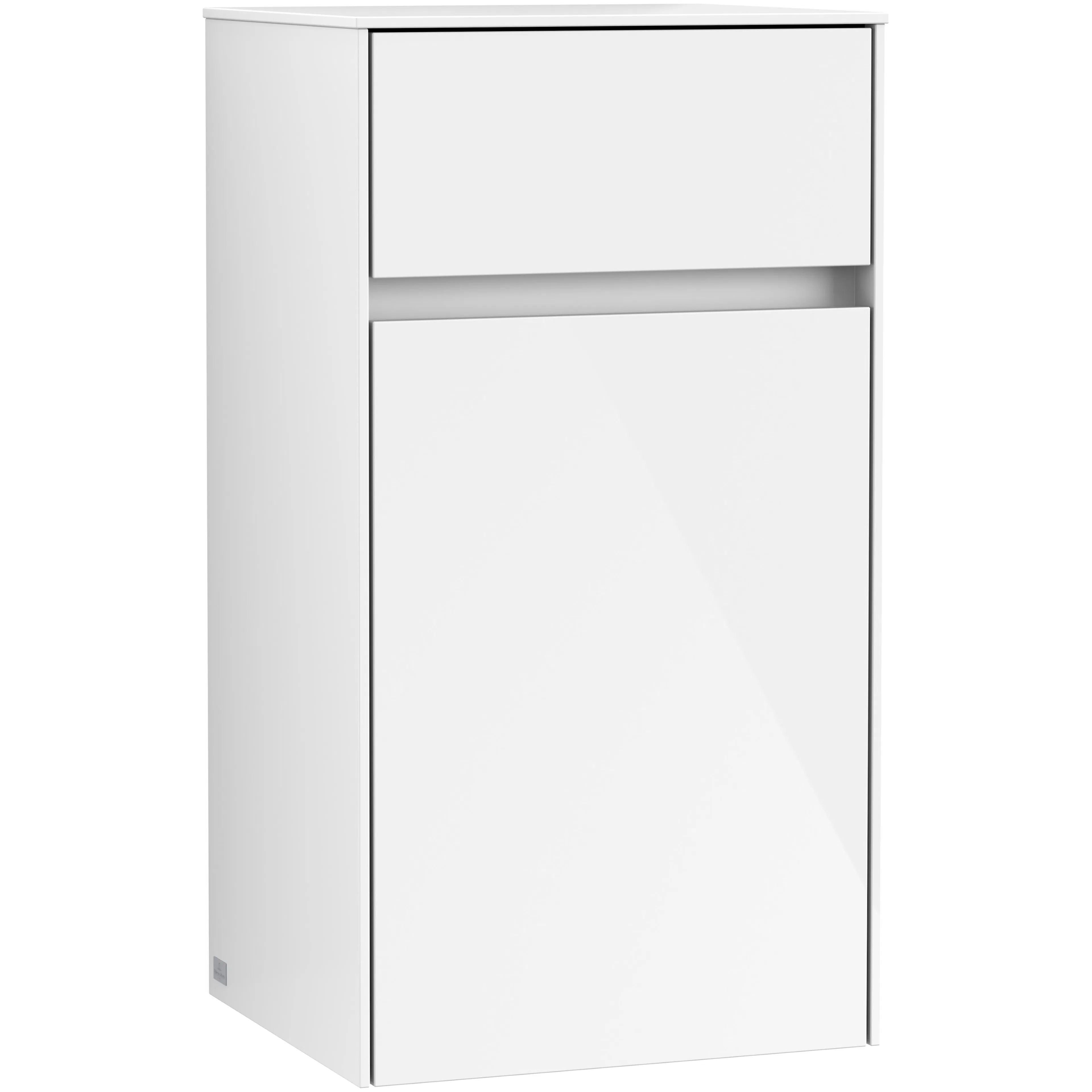 Sidoskåp Villeroy & Boch Collaro C03200DH Vit Högblank, Gångjärn Vänster, Utan Belysning